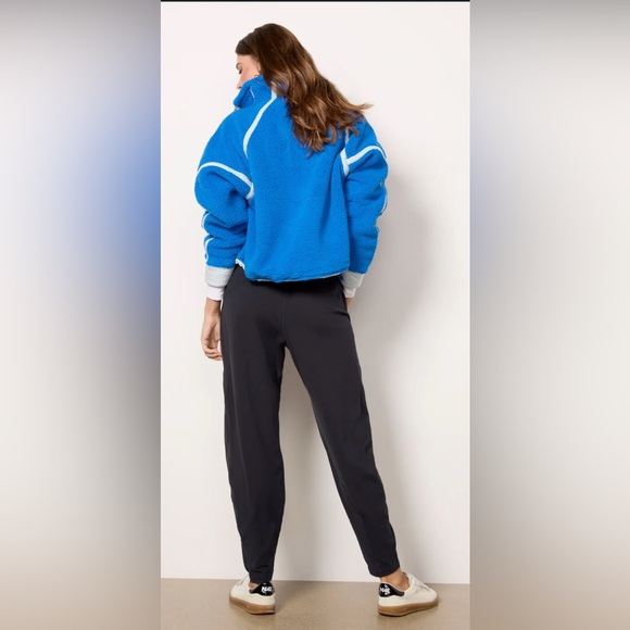 Free people Movement Black structured Jogger  silky Pants size L - Picture 1 of 8